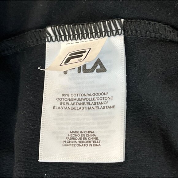 Fila Dina Black & Pink Logo Pull On Womens Leggings Sz XL - New - Picture 6 of 7